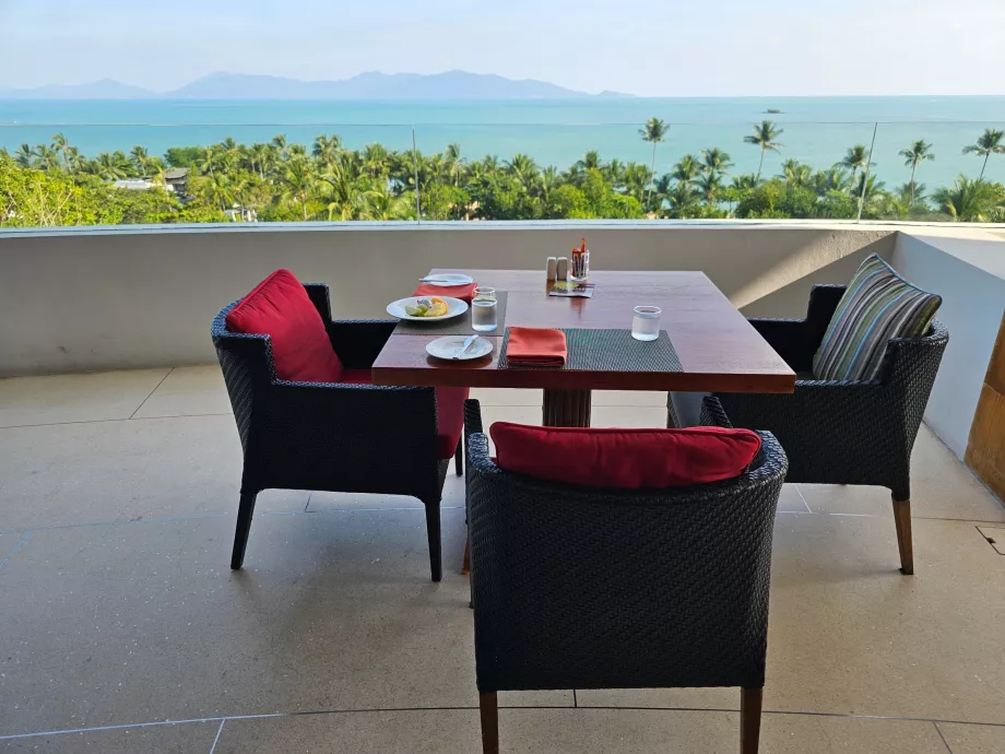 Petit déjeuner - terrasse avec vue