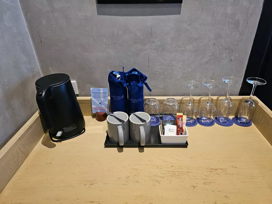 Eau et café/thé gratuits