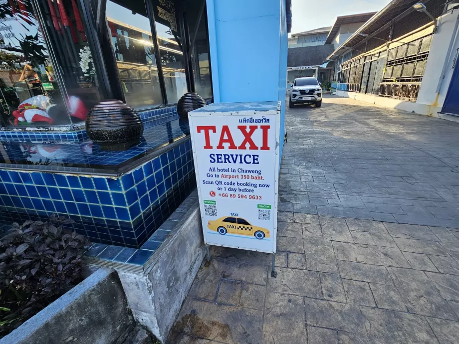 Chaweng, publicité pour les taxis