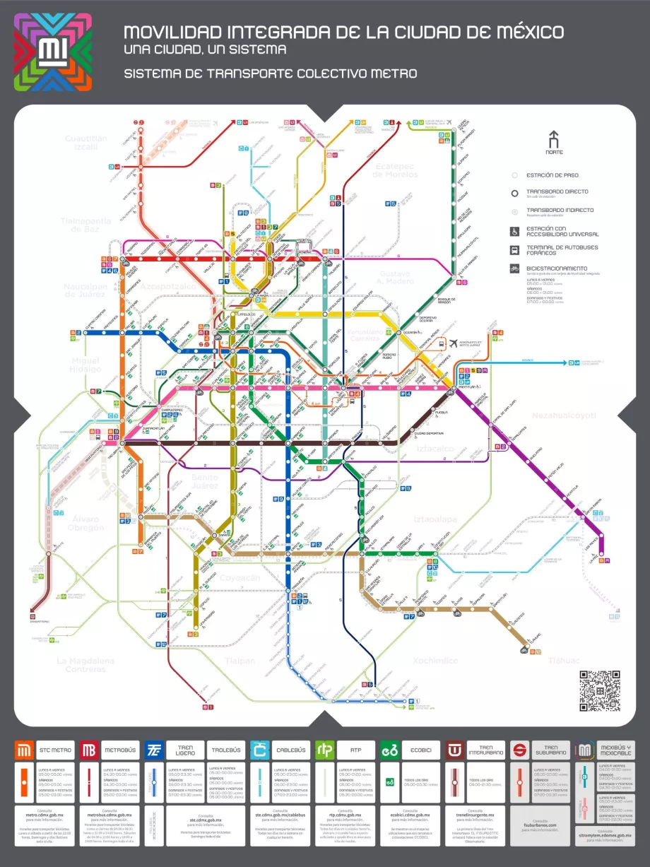 Carte du métro de Mexico