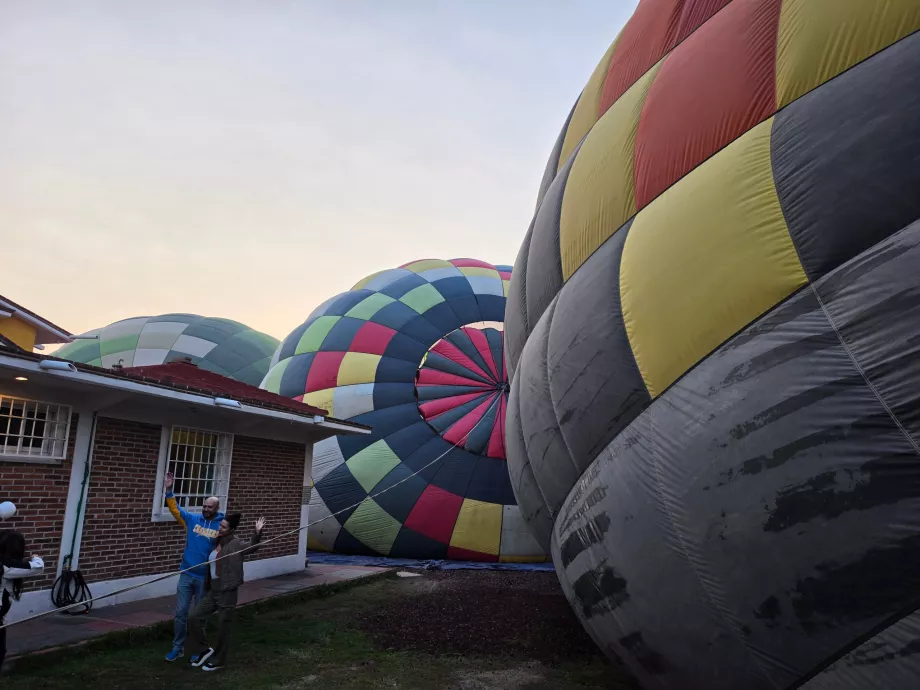 Préparation des ballons