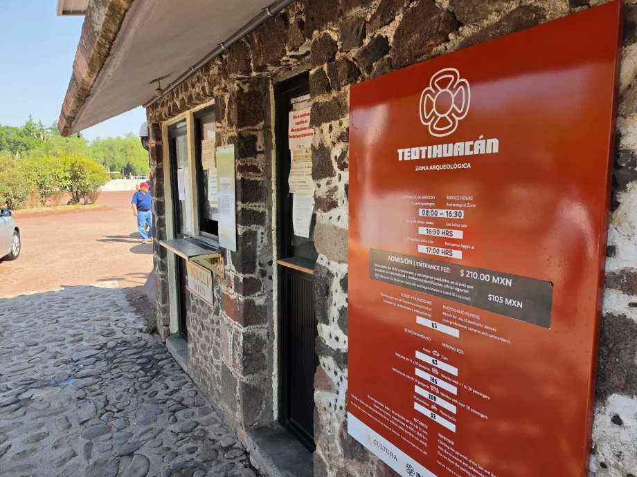 Prix et heures d'ouverture à Teotihuacán