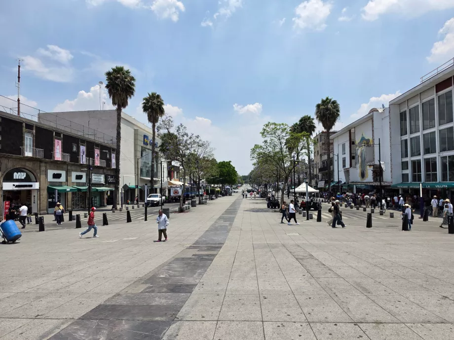 Zone piétonne de la Calzada de Guadalupe