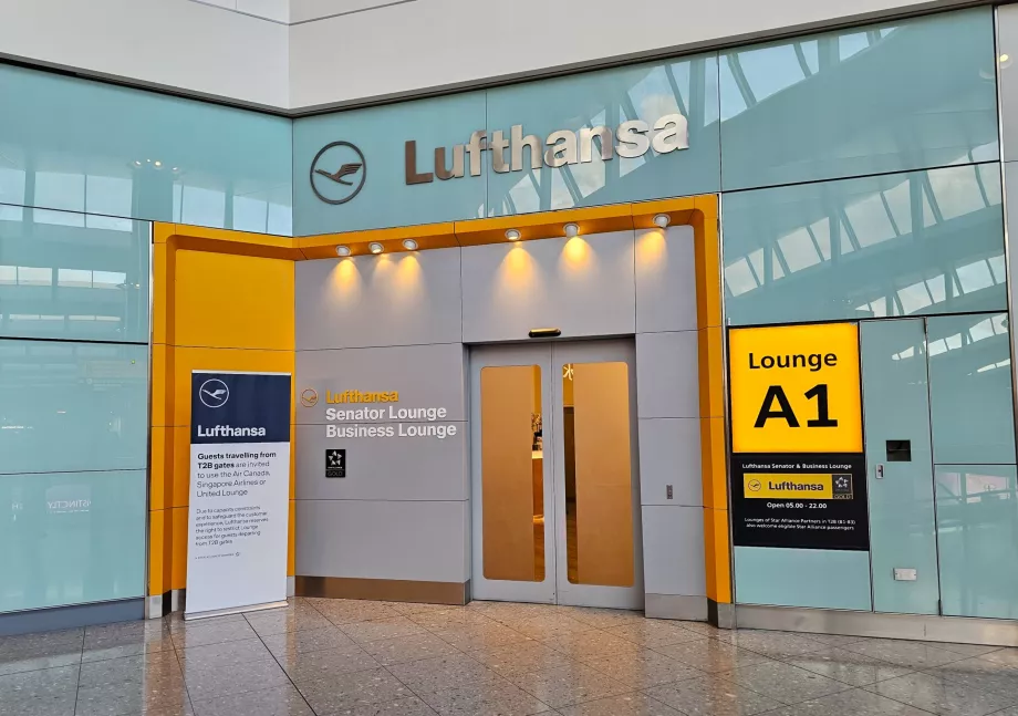 Entrée du salon Lufthansa au terminal 2