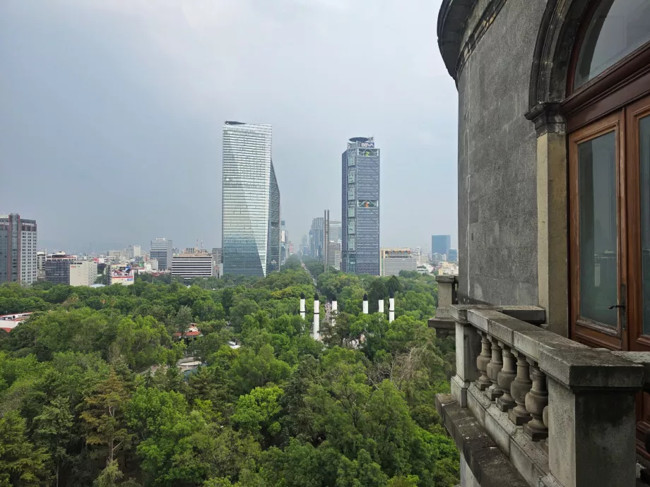 Château de Chapultepec, vue de la ville