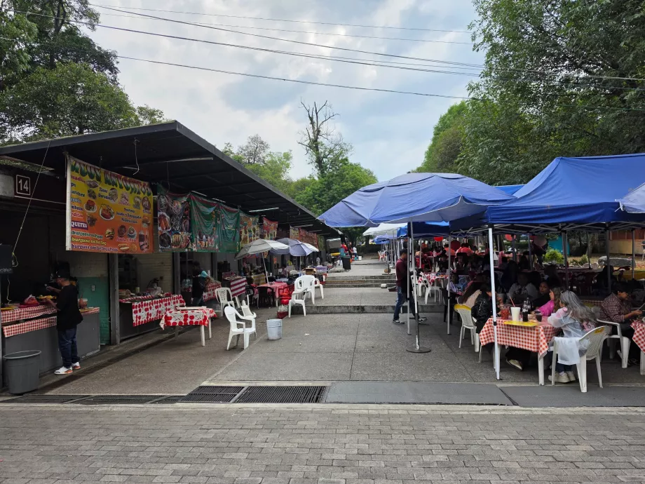 Bosque de Chapultepec, stands de nourriture