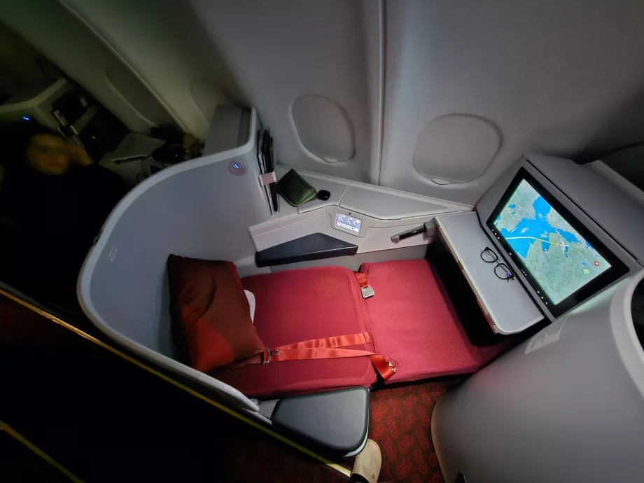 Canapé déplié en lit