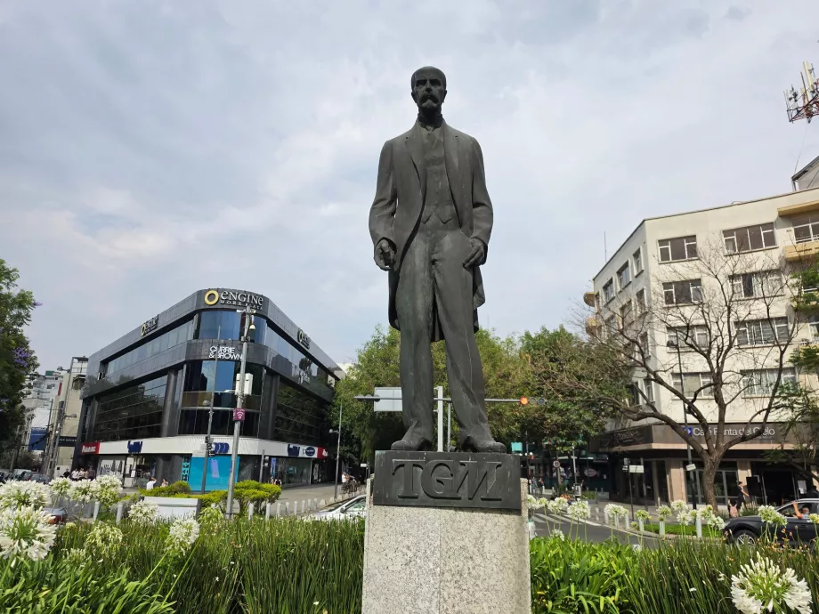 Polanco, statue de Tomas Garrigue Masaryk