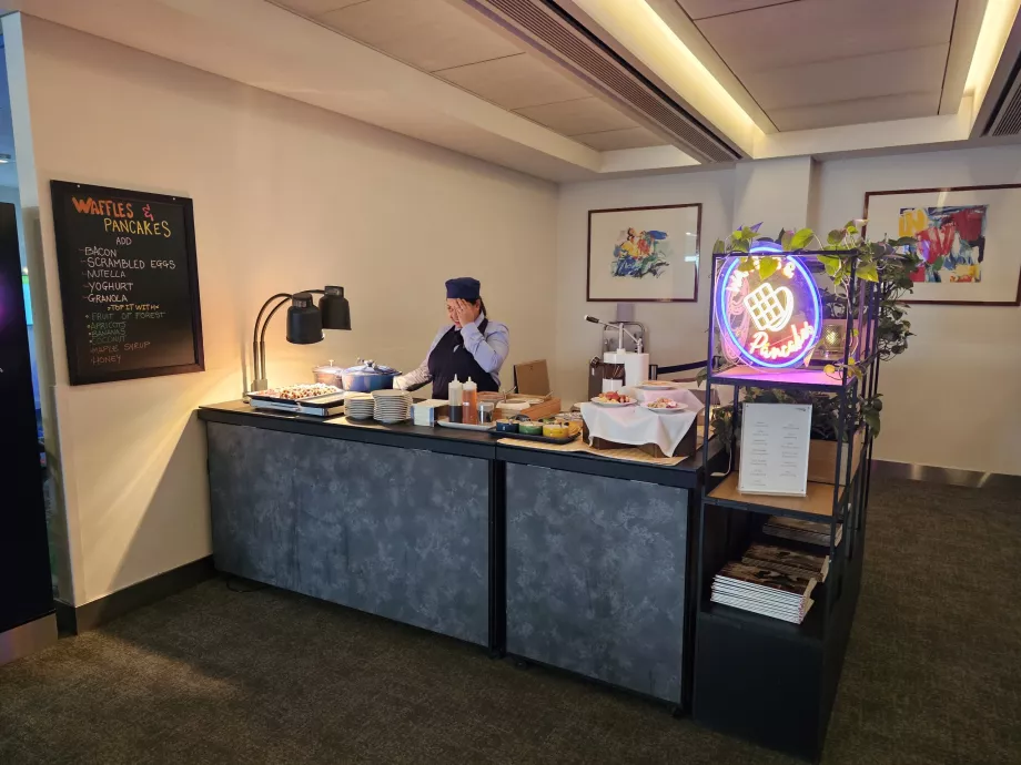 Stand avec gaufres et crêpes