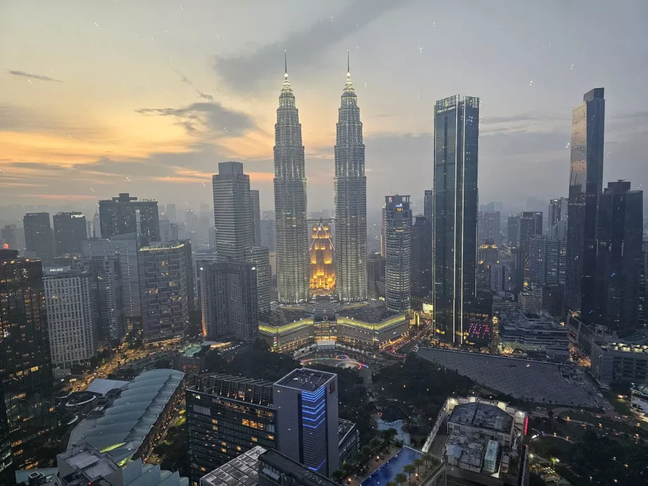 Vue du soir depuis la terrasse