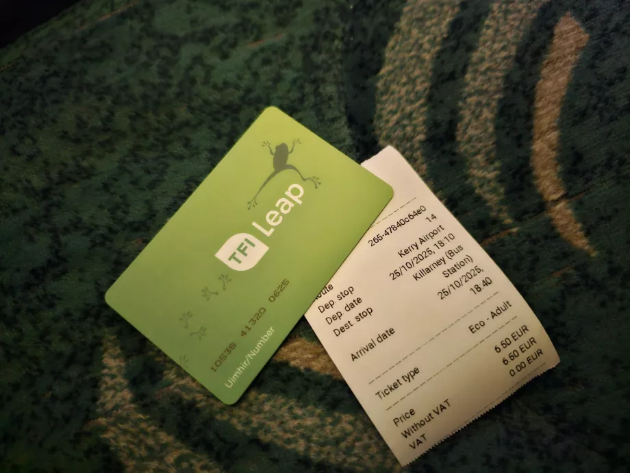 Tarif de l'autocar de l'aéroport à Killarney