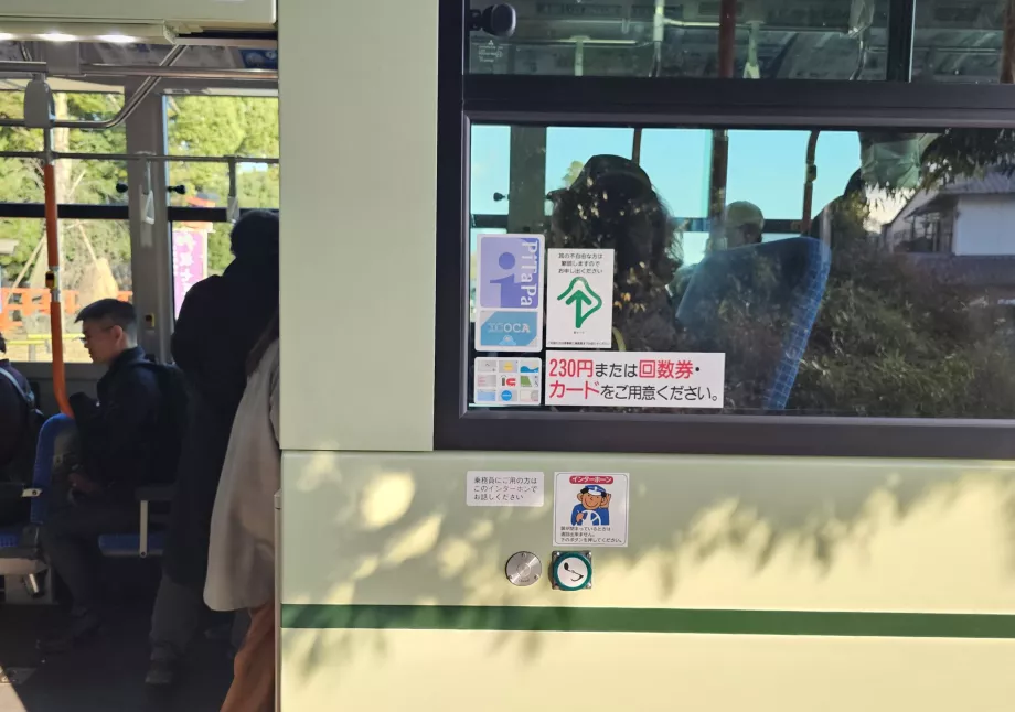 Informations sur les possibilités de paiement dans le bus