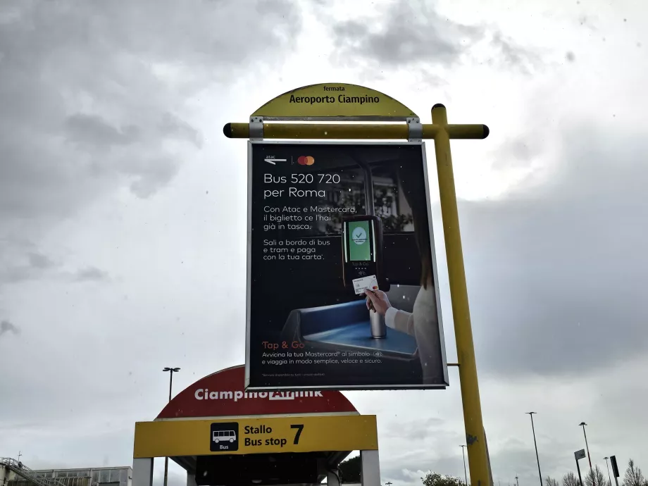 Informations sur le paiement par carte dans le bus urbain ATAC