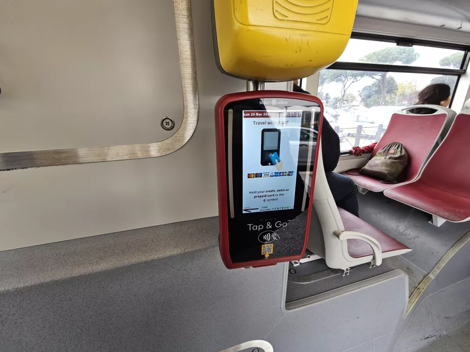 Valideur pour le paiement des billets sans contact