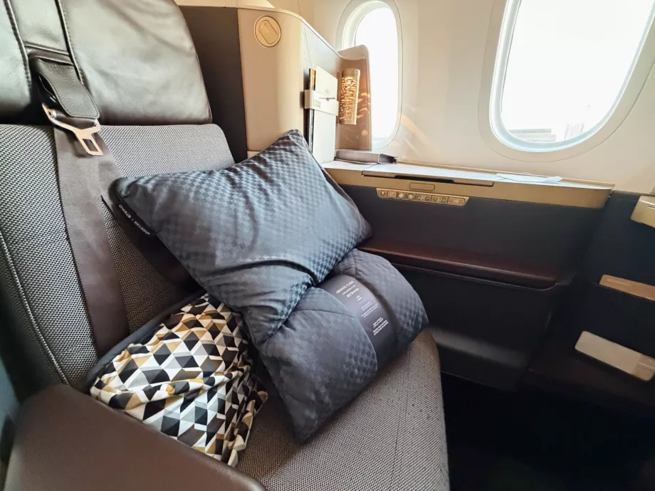 Support dorsal, oreiller et couverture Armani