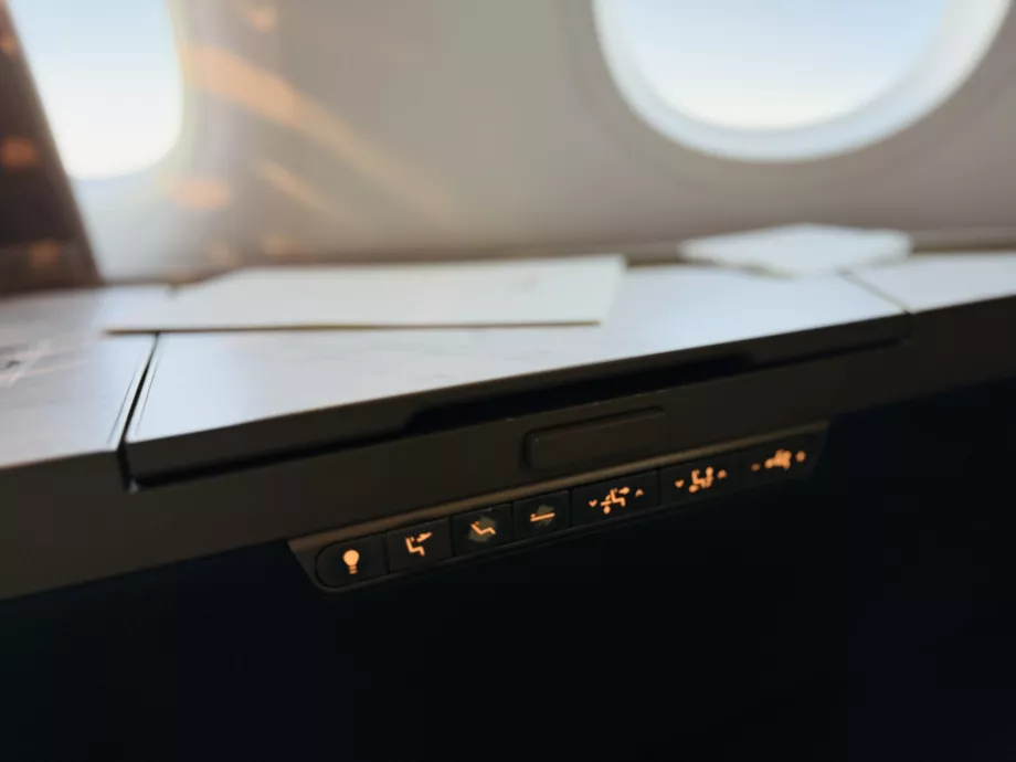 Panneau de commande du siège