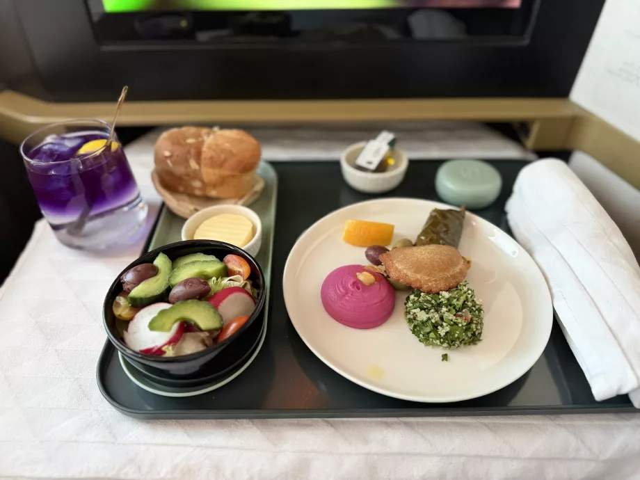 Mezze arabes et boisson Effet papillon