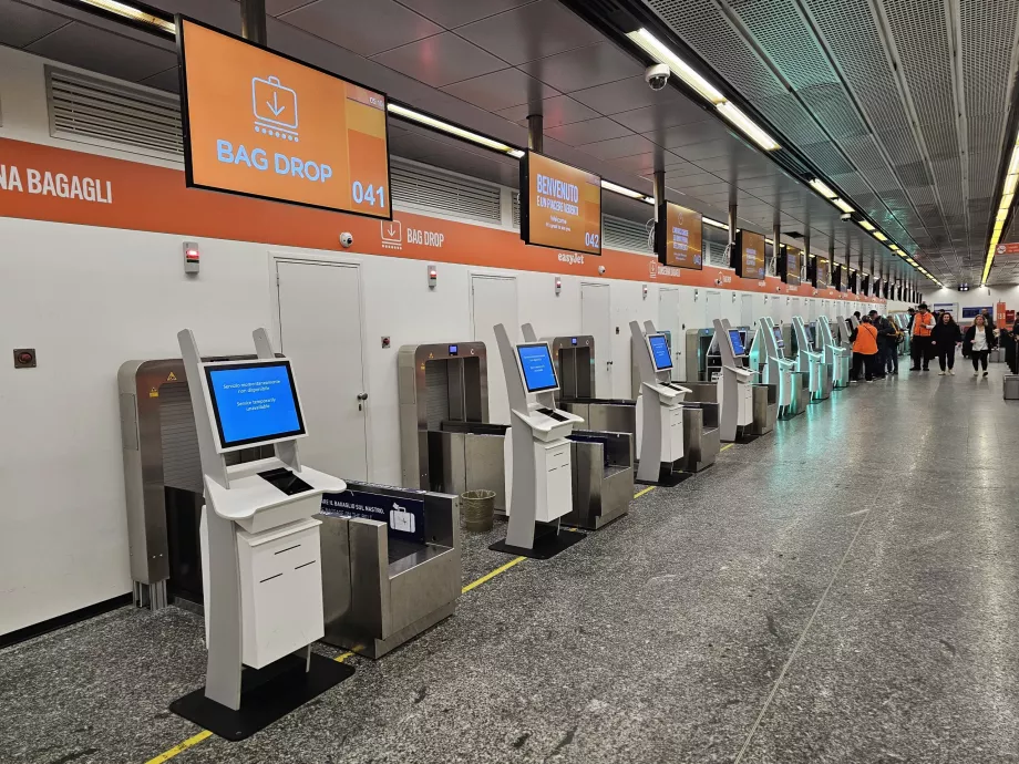 Enregistrement automatique à l'aéroport de Malpensa