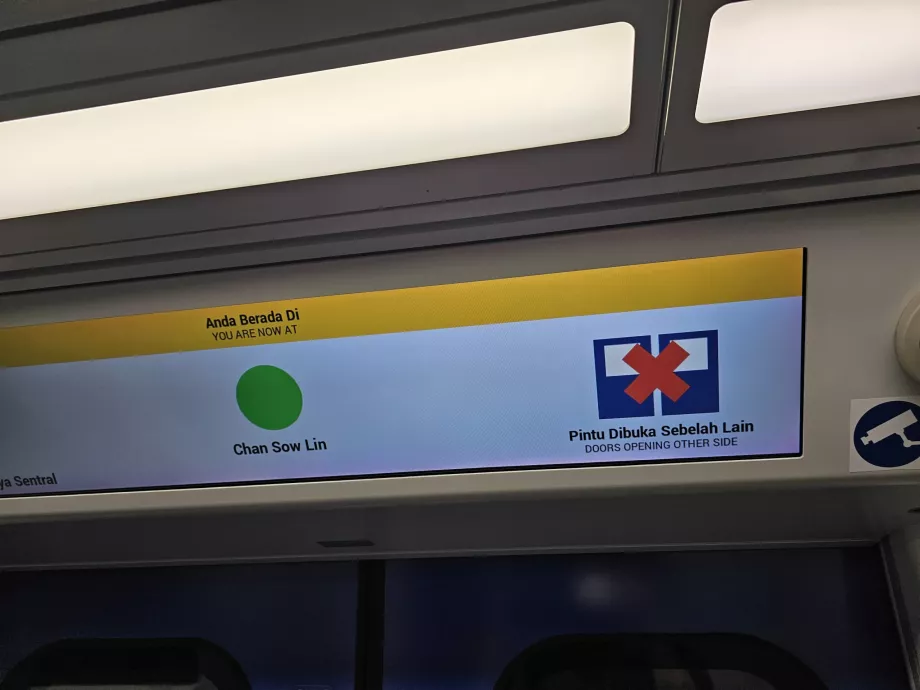 Infographie sur le côté où la porte s'ouvre dans le métro