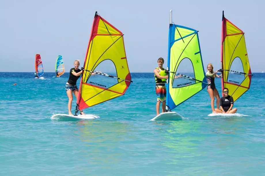 Planche à voile à Rhodes