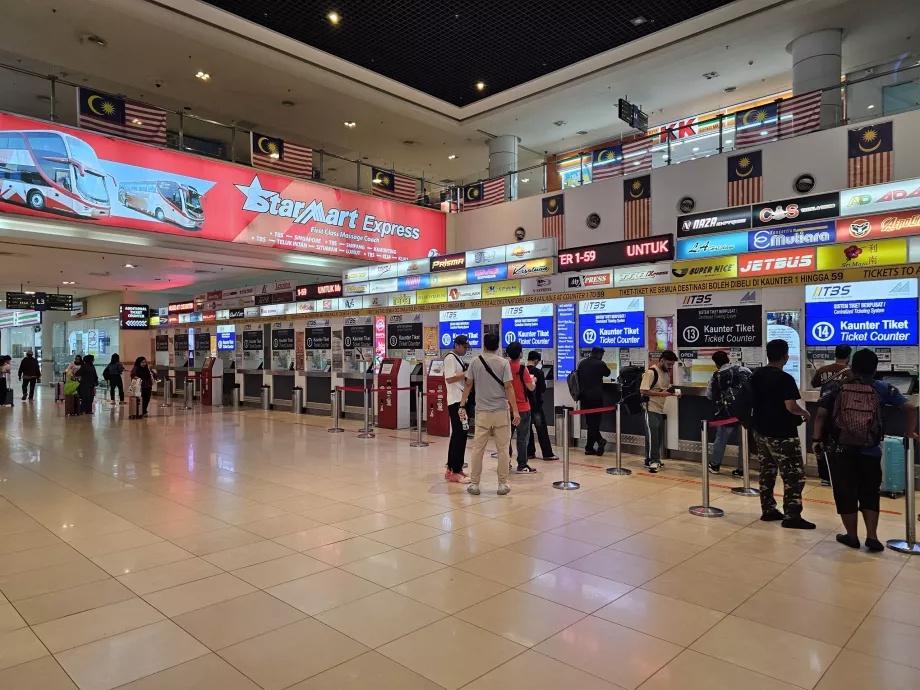 Bureaux de vente de billets à la gare routière