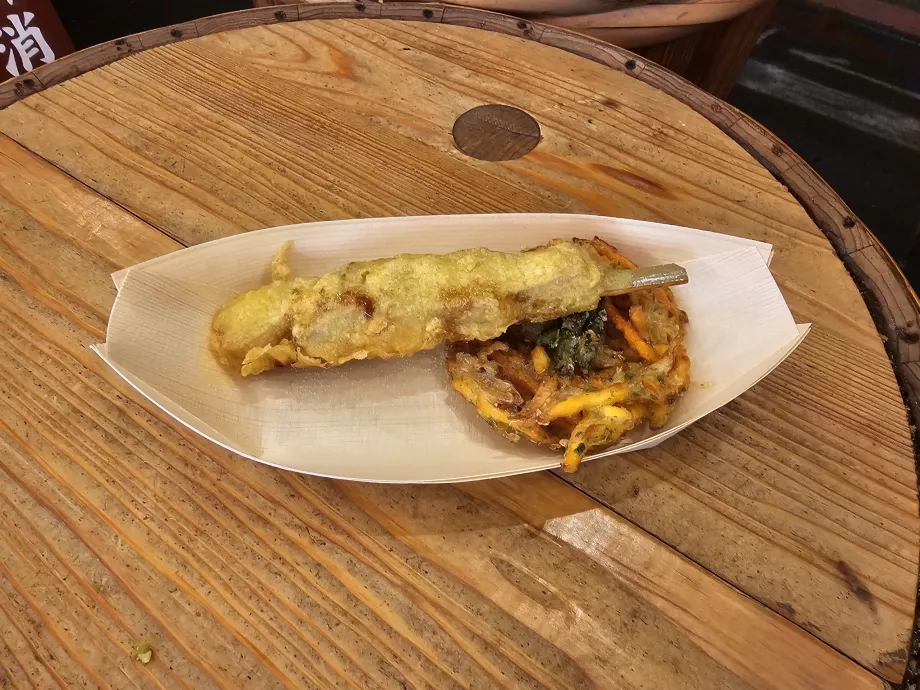 Mon tempura au marché Nishiki