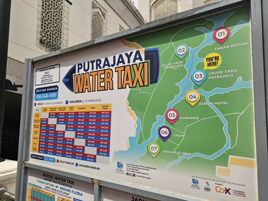Carte des taxis nautiques