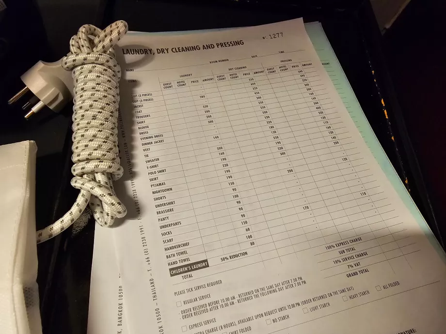 Service de blanchisserie