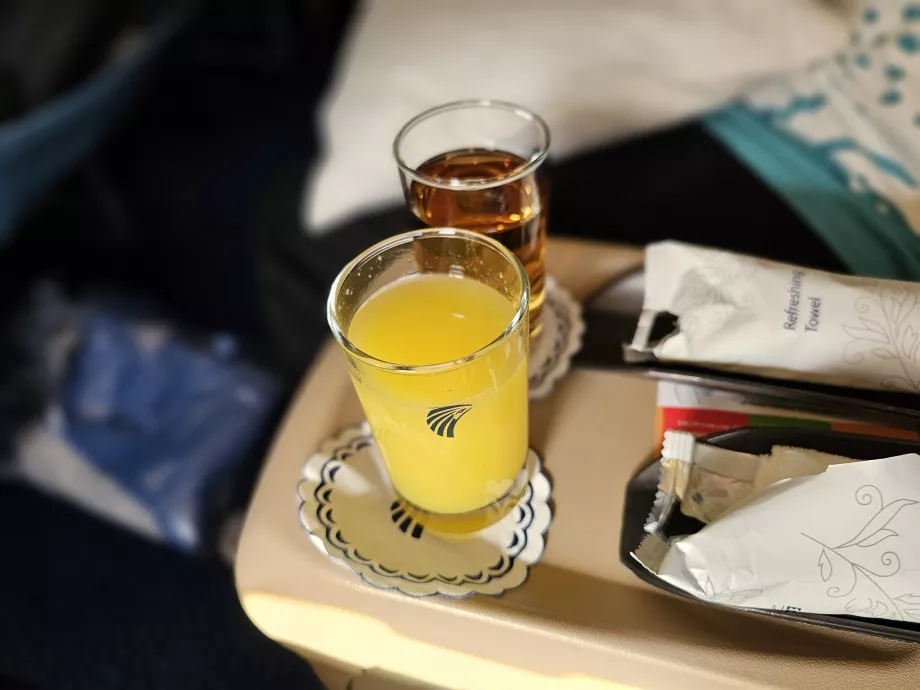 Boisson de bienvenue avant le départ