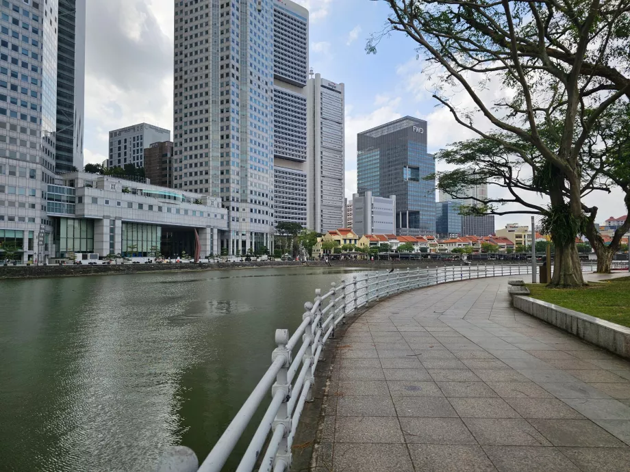 Promenade le long de la rivière Singapour