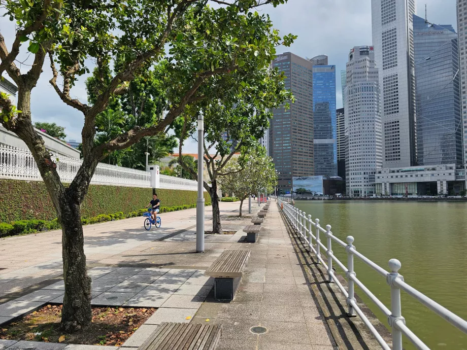 Promenade le long de la rivière Singapour