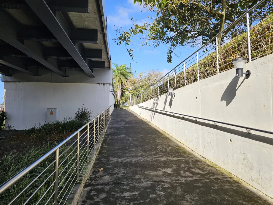 Le chemin vers l'arrêt de bus