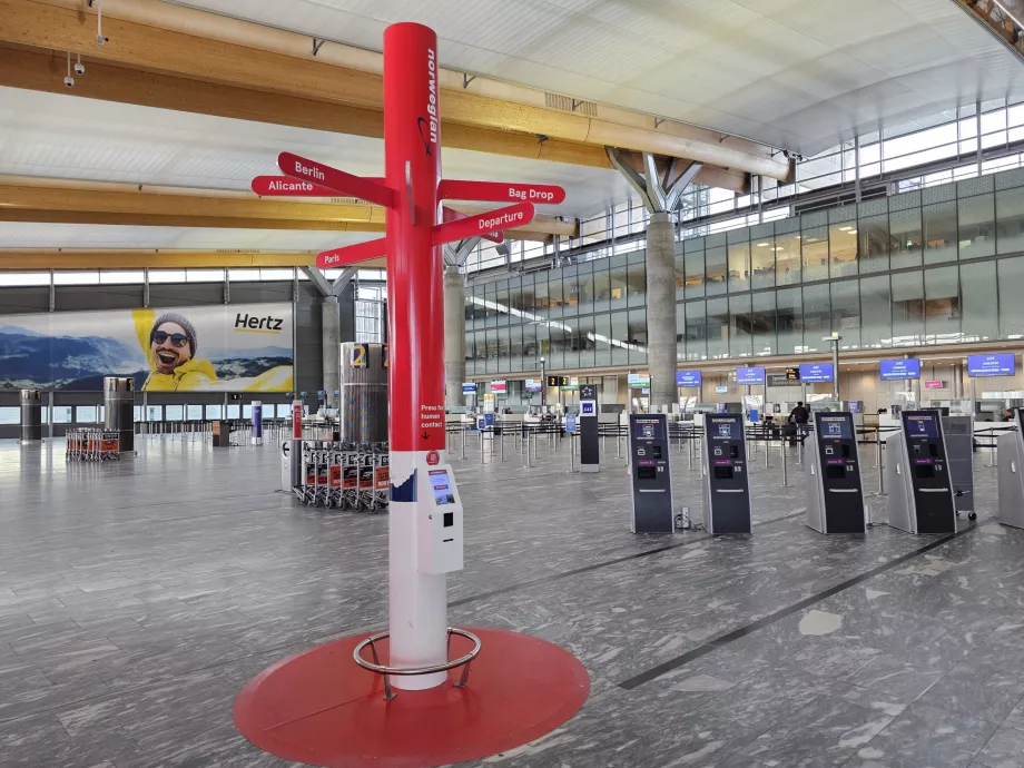 Totem avec destinations norvégiennes