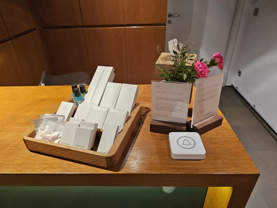 Réception aux douches