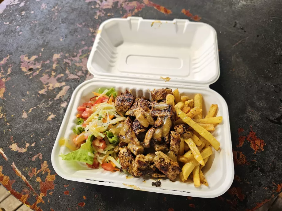 Poulet avec frites