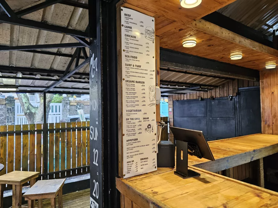 Prix des hamburgers en bord de mer