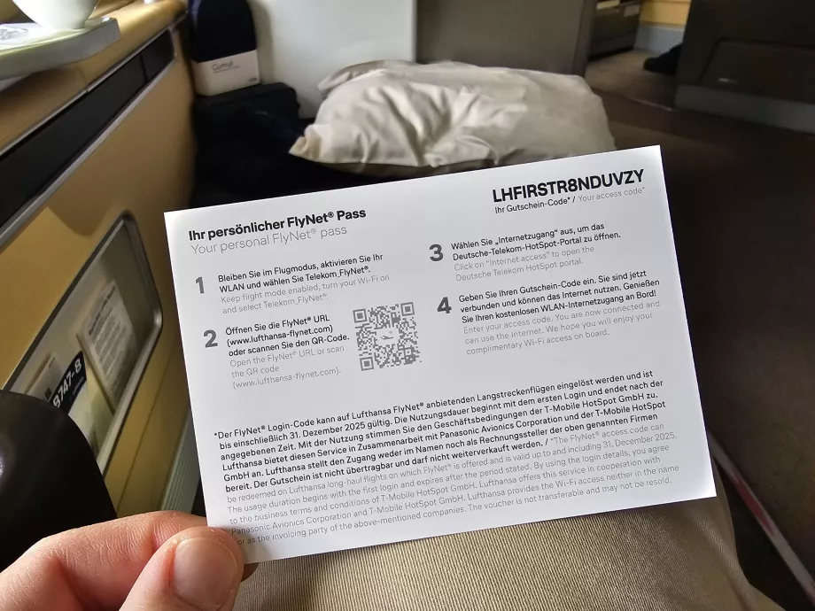 Code pour l'accès gratuit à l'internet