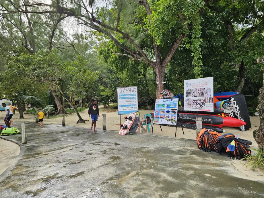 Sports nautiques sur l'Ile aux Cerfs