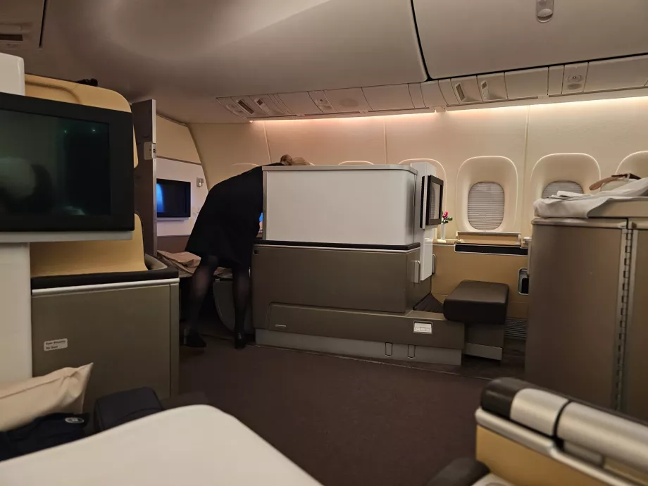 Cabine de première classe vue du siège 2A