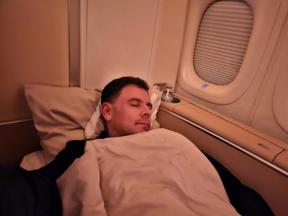 Dormir en première classe Lufthansa