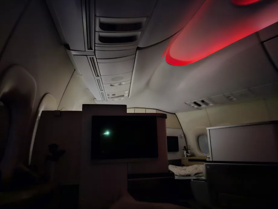 La lampe du passager de la rangée devant moi