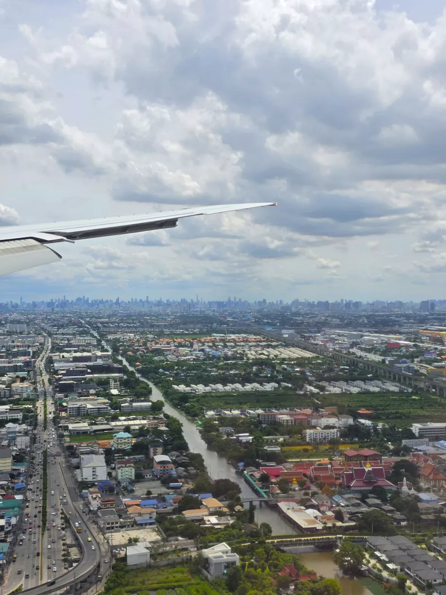 Juste avant l'atterrissage à l'aéroport de BKK