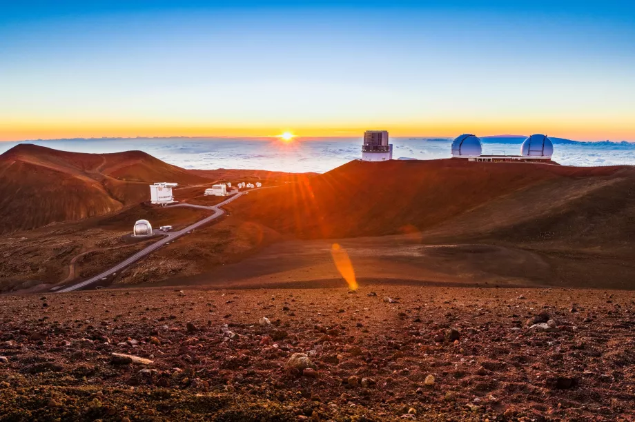 Coucher de soleil sur le Mauna Kea