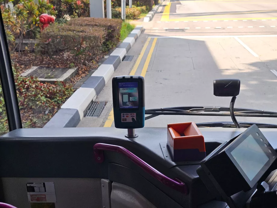 Paiement par carte dans le bus