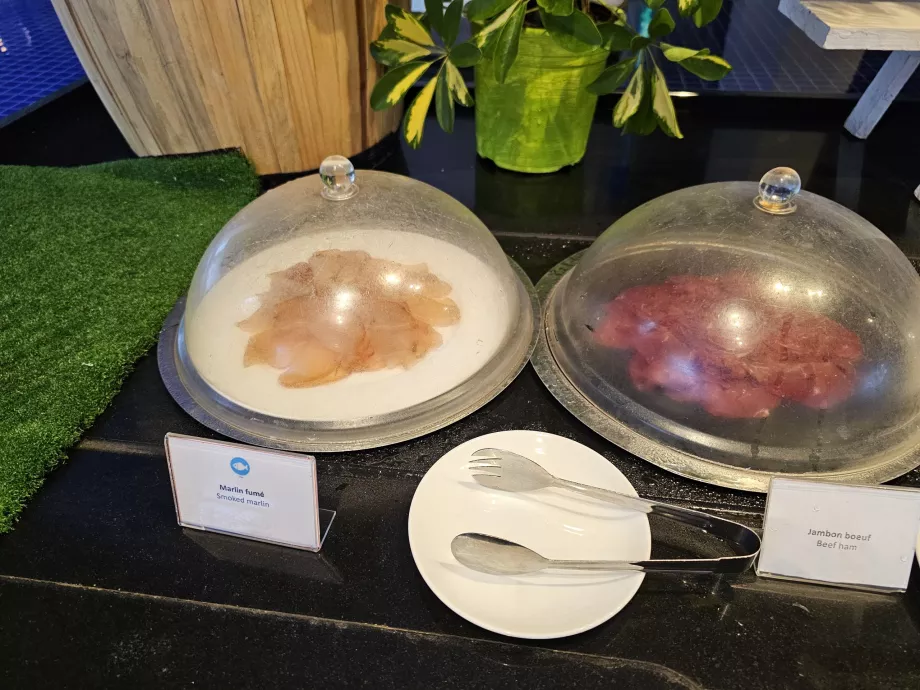 Poisson fumé et jambon
