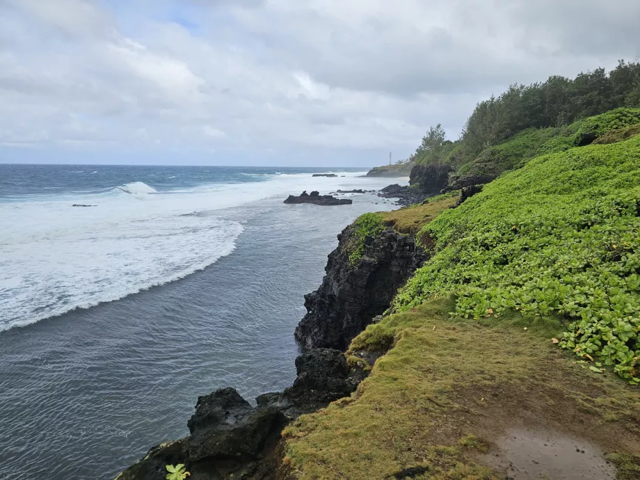 Les falaises de Gris Gris Beach