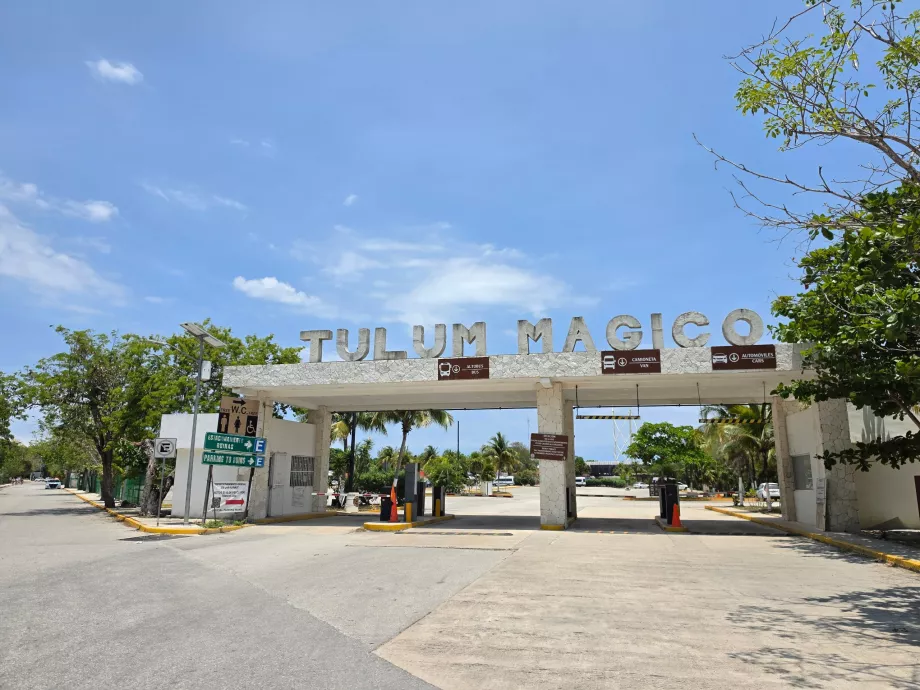 Site archéologique de Tulum, entrée du parking