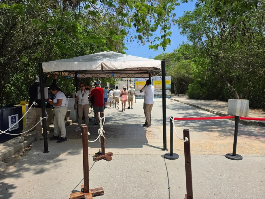 Site archéologique de Tulum, contrôle de sécurité