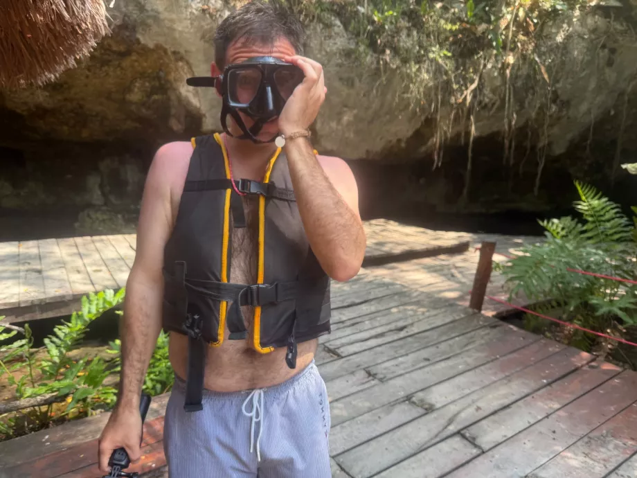 Moi avant d'entrer dans le Gran Cenote