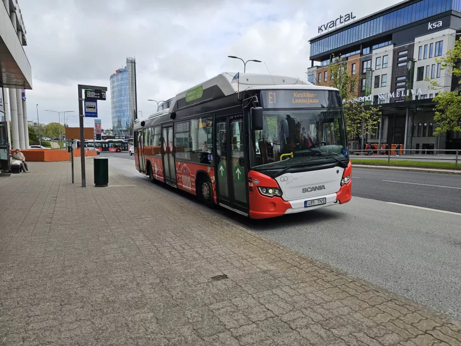 Arrêt de bus E1 dans le centre ville